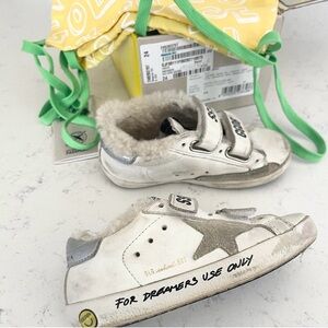 GOLDEN GOOSE KIDS size 24 Old School Velcro Sneakers